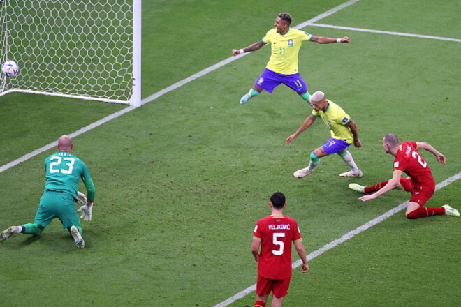 ВИДЕО. Ришарлисон открыл счет во 2-м тайме матча Бразилии и Сербии