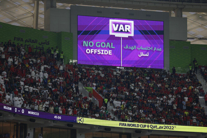 ФОТО. VAR отменил гол Марокко в ворота сборной Бельгии