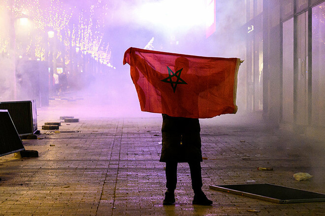 ВИДЕО. Во Франции прошли беспорядки с участием болельщиков сборной Марокко