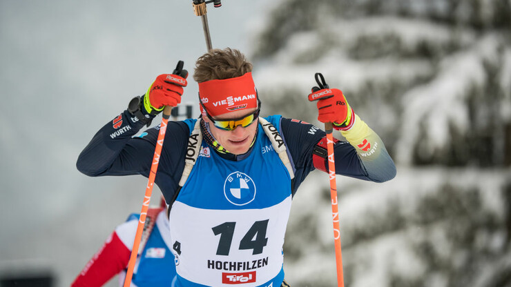 Немецкий биатлонист Олимпийский чемпион