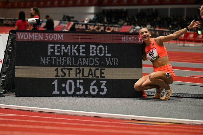 ВІДЕО. Фемке Бол встановила світовий рекорд у бігу на 500 метрів
