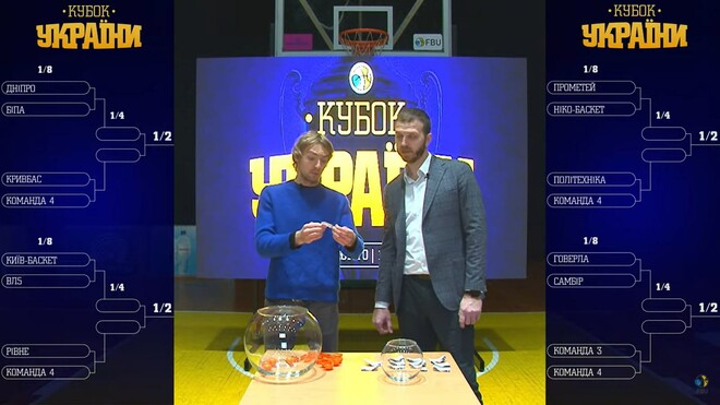 Жеребьевка Кубка Украины по баскетболу. Определены пары 1/8 и 1/4 финала