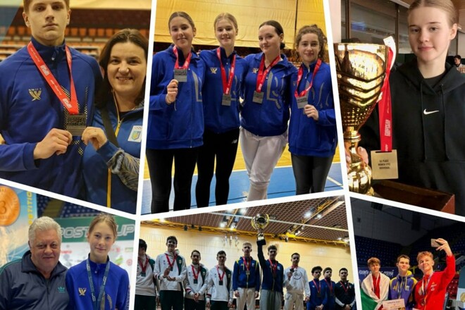 Юные украинские фехтовальщики завовали 8 медалей за один уик-энд