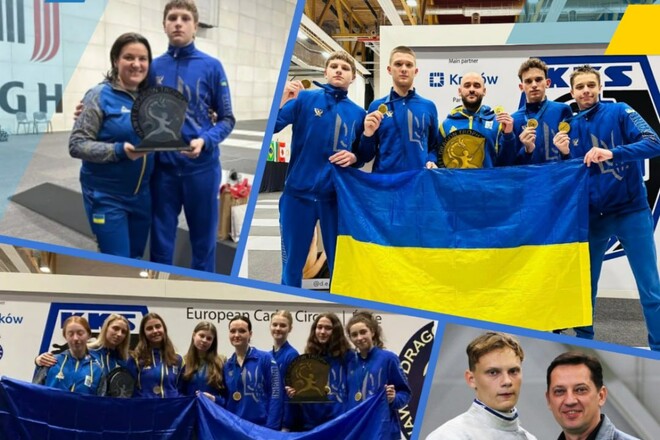 Юні українські фехтувальники виграли медалі у Кракові та Празі
