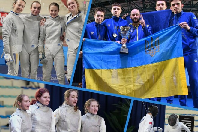 Украинские шпажисты выиграли командное золото юниорского ЧЕ-2024