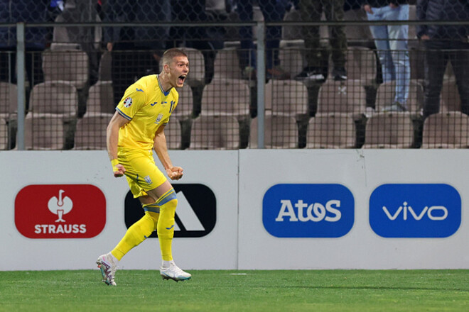 ФОТО. Лицо и эмоции Довбика после победного гола Украины в ворота Боснии