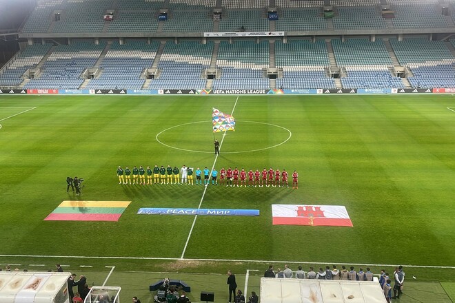 Литва выиграла у Гибралтара первый матч плей-аут Лиги наций