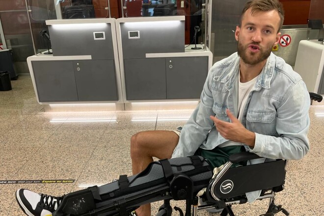 Ярмоленко показал фото травмированной ноги во время восстановления