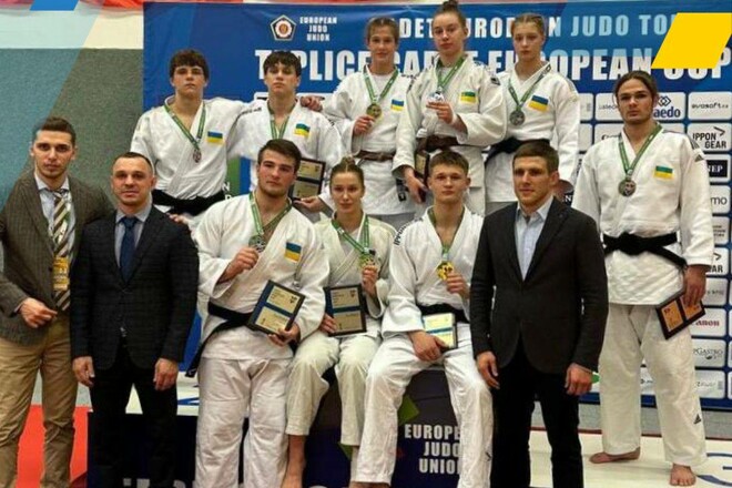 Первое командное место. У украинцев – 12 наград в Кубке Европы U18 по дзюдо