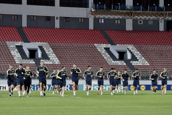 ВИДЕО. Как сборная Украины тренировалась перед игрой отбора Евро с Мальтой