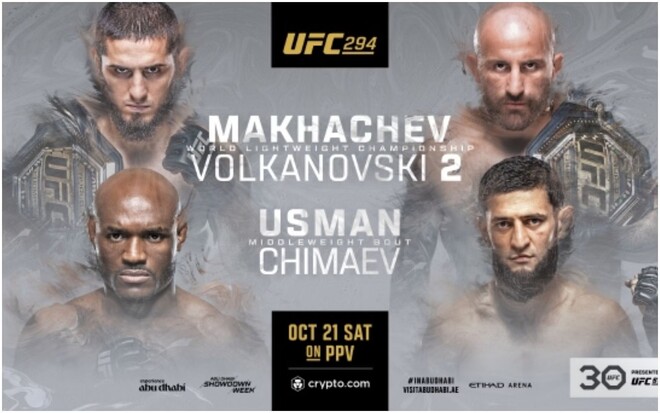 Где смотреть UFC 294: Махачев – Волкановски, Усман – Чимаев