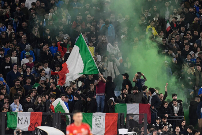 ВИДЕО. Более 7 тысяч итальянских фанатов приехали на матч с Украиной