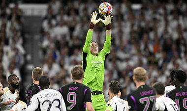 Лунин впервые вышел в финал Лиги чемпионов в качестве стартового голкипера