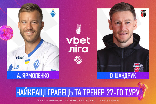 Названо найкращого футболіста та тренера 27-го туру УПЛ