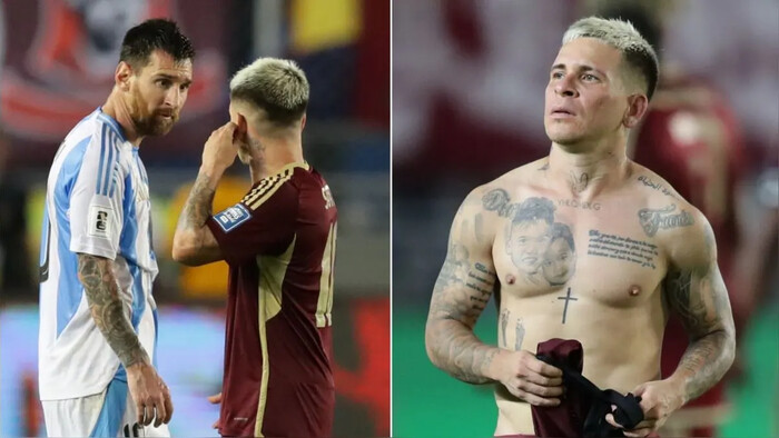 ВІДЕО. Мессі посварився з футболістом збірної Венесуели через тату Роналду?