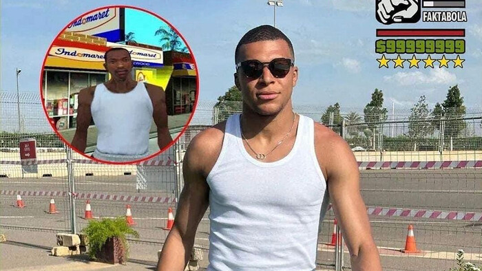 ФОТО. Над Кіліаном Мбаппе знову сміються. Він схожий на героя GTA