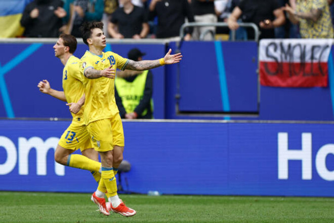 Перший гол України на Євро-2024. Шапаренко оформив другий м'яч за збірну