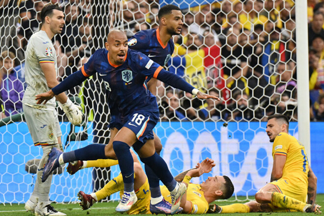 ВИДЕО. Браво, Гакпо! Нидерланды забили 2-й Румынии в 1/8 финала Евро-2024