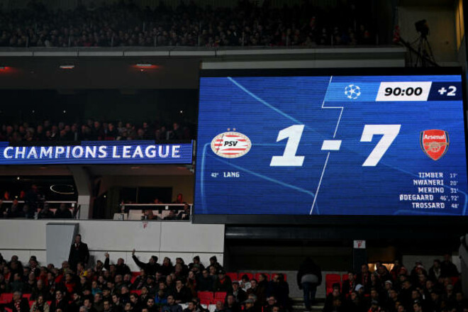 ПСВ – Арсенал – 1:7. Побоїще в Ейндховені. Відео голів та огляд матчу