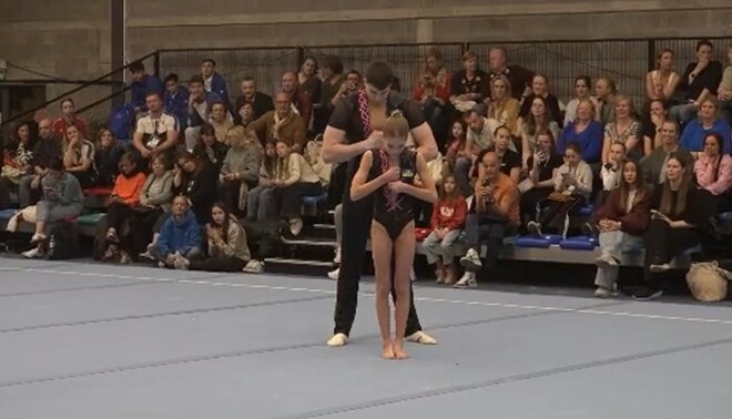 Акробатика. Кривицкая и Лабунец выиграли первое упражнение на Кубке мира