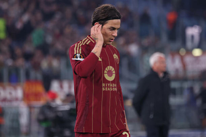 ВИДЕО. Как Дибала отреагировал на потерянный супершанс Довбика в матче ЛЕ