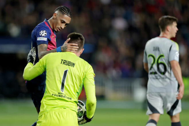 Рафінья і Ямал засмутили Трубіна. Барселона вибила Бенфіку з Ліги чемпіонів