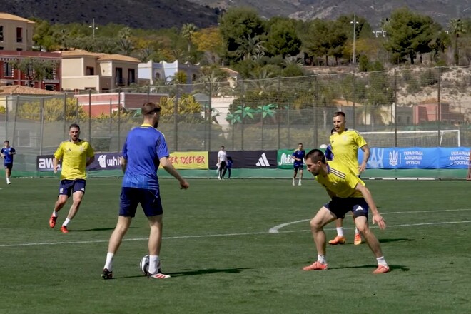 ВИДЕО. Сборная Украины на сборах в Испании провела двустороннюю игру