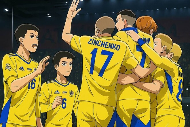 ФОТО. В УАФ опубликовали изображения игроков сборной Украины в стиле аниме