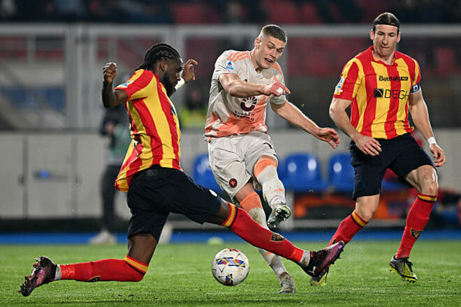 Довбик отреагировал на победу Ромы над Лечче в Серии А, где он забил