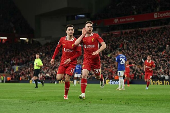 ВІДЕО. Ліверпуль вийшов уперед у матчі з Евертоном. Забив Діогу Жота