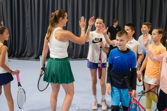 ВІДЕО. Як Світоліна і Стаховський провели майстер-клас для дітей у Львові