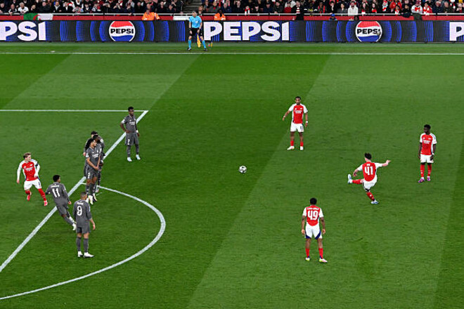 ВІДЕО. Райс розкішним ударом зі штрафного забив у матчі Арсенал – Реал