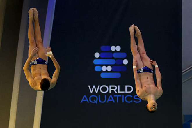 Середа и Гриценко заняли 5-е место в синхроне на этапе КМ по прыжкам в воду