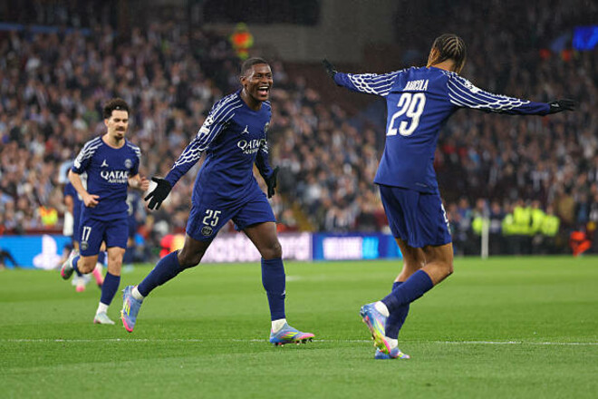 ВІДЕО. ПСЖ забив п'ятий гол Астон Віллі у протистоянні 1/4 фіналу ЛЧ