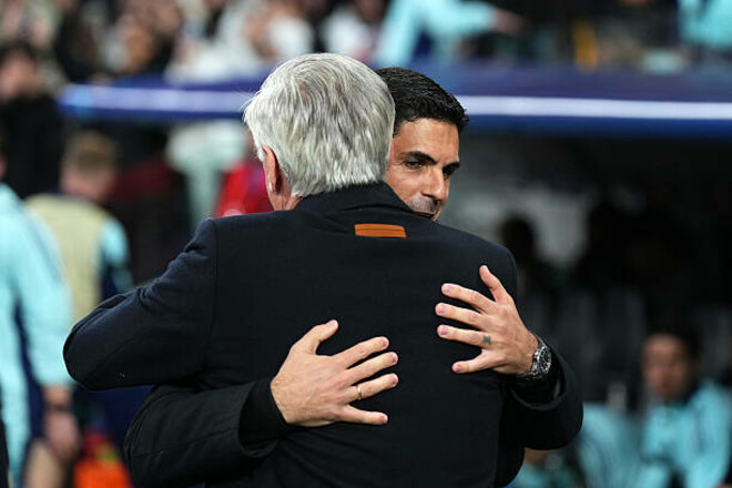 ВИДЕО. Реакция Анчелотти и Артеты после четвертьфинала Лиги чемпионов