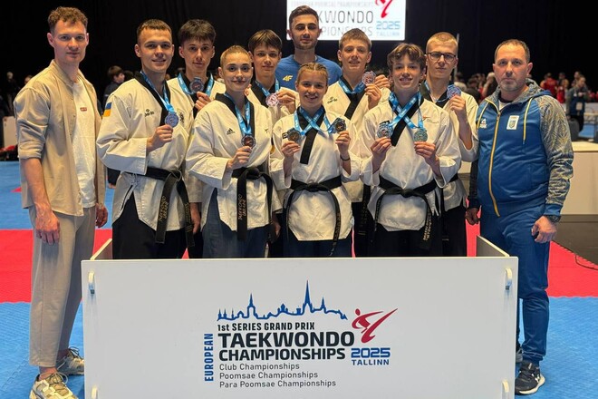 Збірна України з тхеквондо взяла 6 медалей на ЧЄ у Таллінні