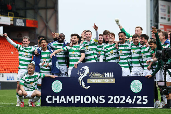 Селтик в четвертый раз подряд стал чемпионом Шотландии