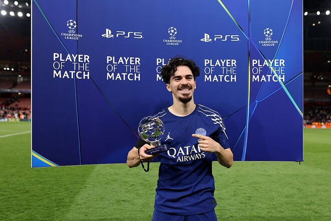 Определен лучший игрок матча Лиги чемпионов между Арсеналом и ПСЖ