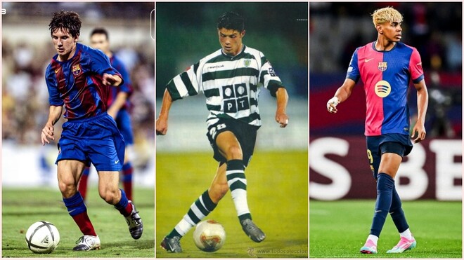 Ямаль забил 22 гола за 100 матчей. Сколько было у Месси и Роналду в 17 лет?