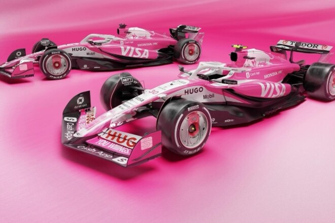 ФОТО. Розовой болид. Команда Формулы-1 показала новые цвета