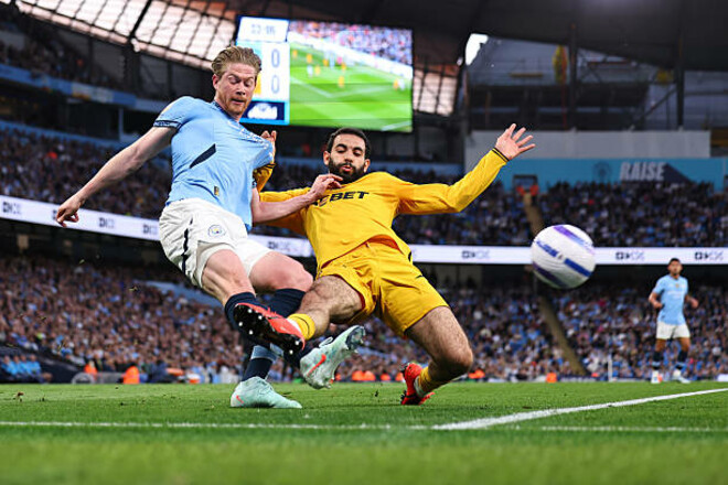 ВІДЕО. Де Брюйне вивів Ман Сіті вперед у грі АПЛ проти Вулвз