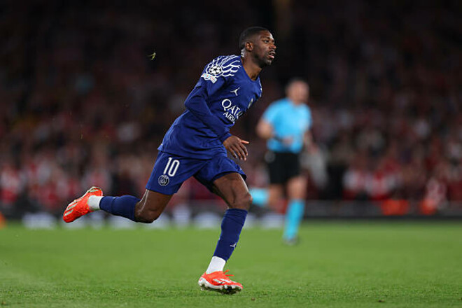 ФОТО. Дембеле провів тренування перед матчем з Арсеналом. Травми немає?