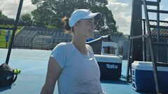 VIDEO. The Ukrainian tennis player held her first training session on the Brisbane courts