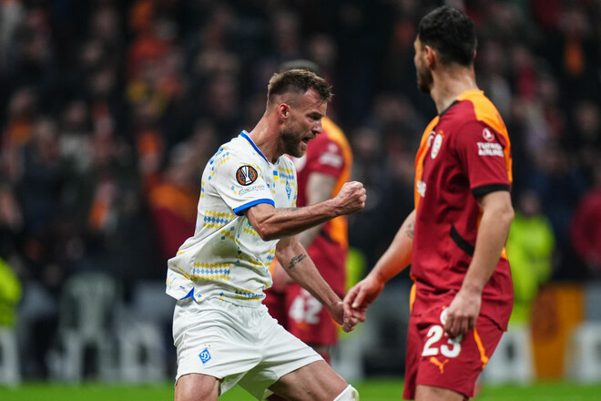 Поединок с Галатасараем стал юбилейным для Андрея Ярмоленко