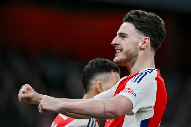 Райс впервые забил в ЛЧ, забив самый быстрый мяч Арсенала в турнире с 2014