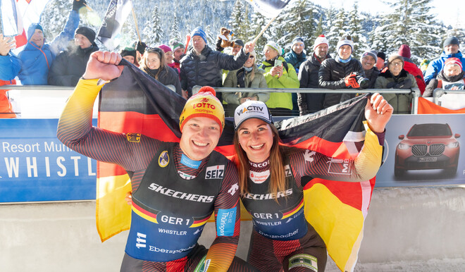 Сани. Лангенхан и Таубиц вырвали титул чемпионов мира в последнем спуске