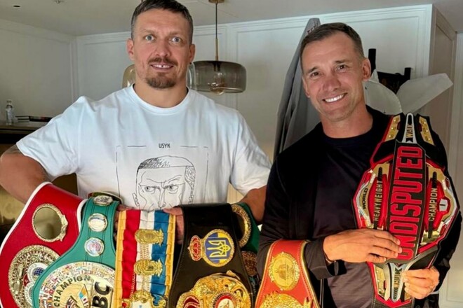 ФОТО. Много поясов: Шевченко опубликовал снимок с Усиком