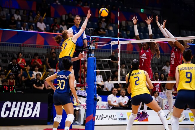 Бразилія – Німеччина. 1/4 фіналу жіночої ЛН з волейболу. Дивитися онлайн