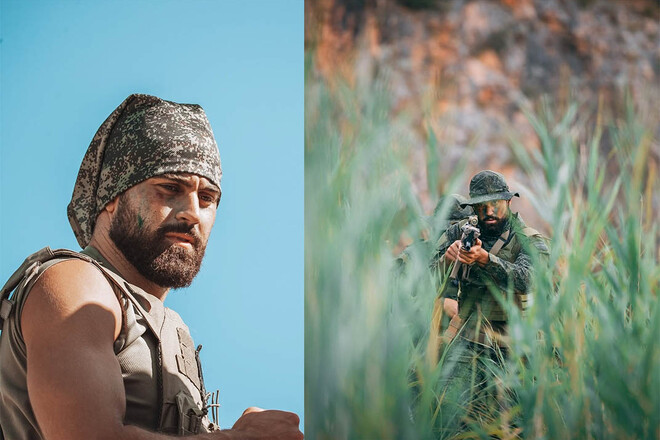 Photo. The football star was military training during the off -season. Wow