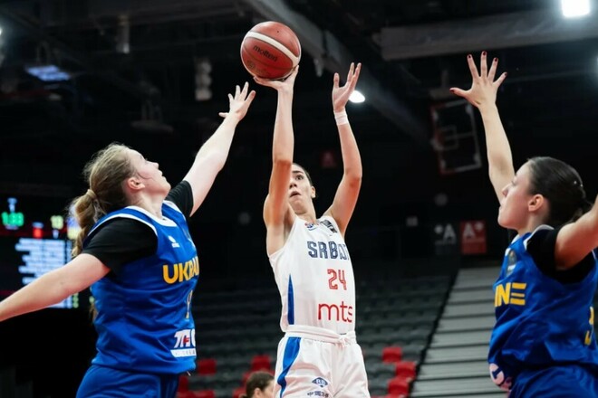 Женская сборная Украины по баскетболу U-20 разгромно уступила Сербии